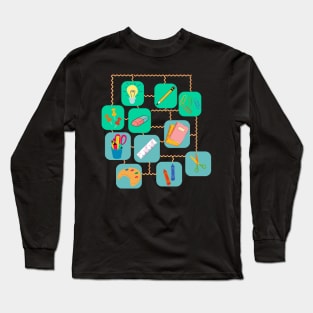 school supplies collection Long Sleeve T-Shirt